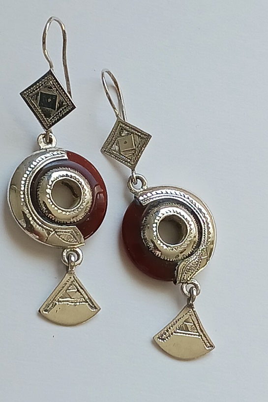 Boucles d'oreilles touareg en argent ciselé (Copie)
