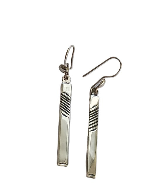 Boucles d'oreilles touareg en argent ciselé