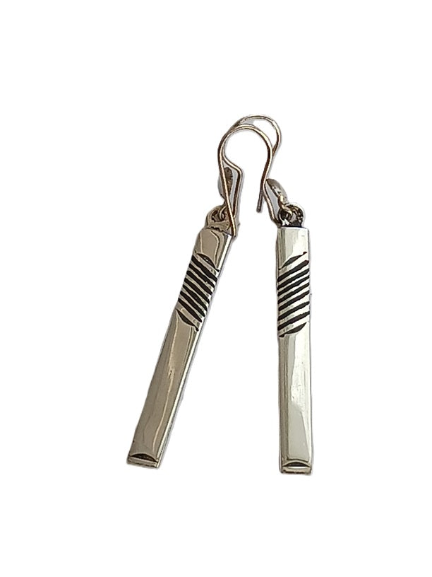 Boucles d'oreilles touareg en argent ciselé