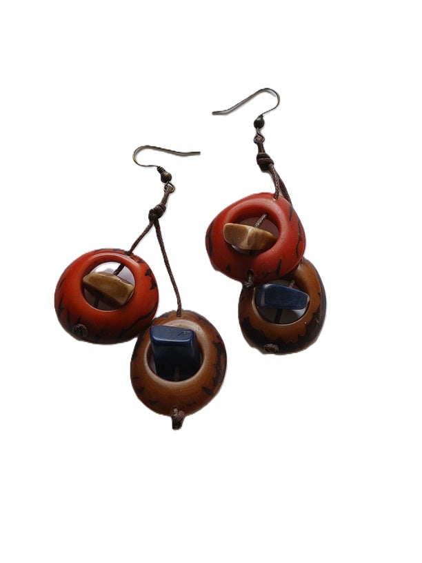 Tagua Seed Earrings