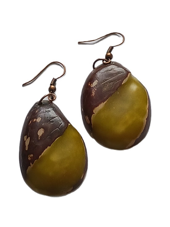 Tagua Seed Earrings