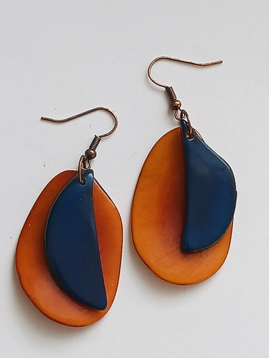 Boucles d'oreilles en graine de Tagua