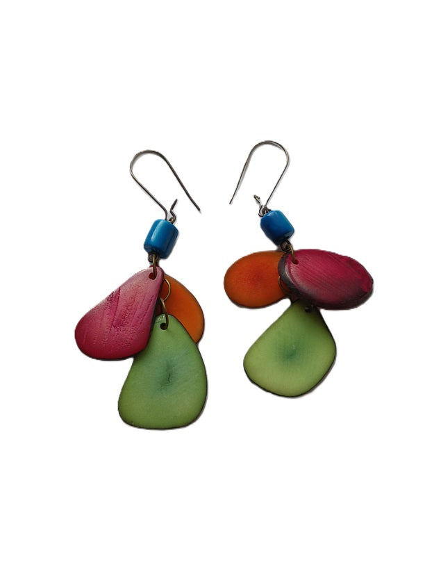 Boucles d'oreilles en graine de Tagua