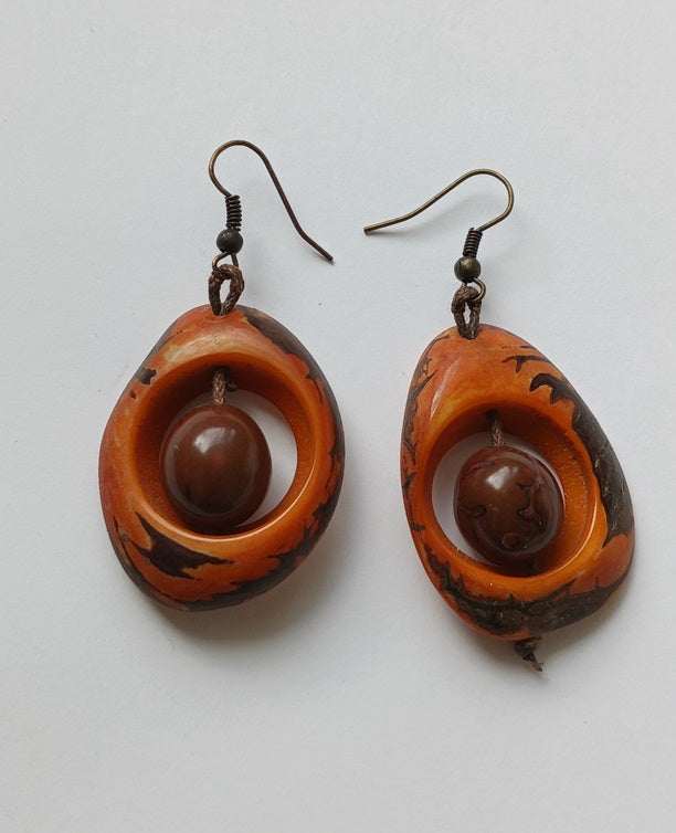 Tagua Seed Earrings