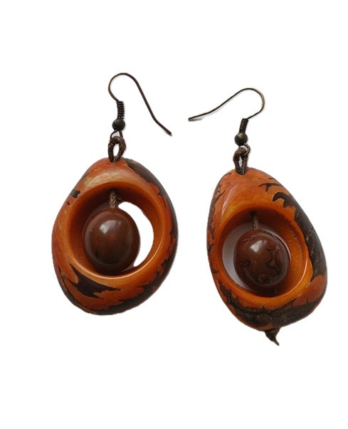 Tagua Seed Earrings