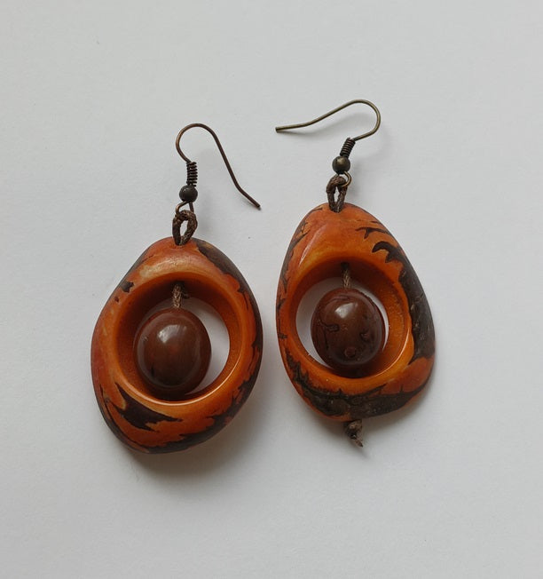 Tagua Seed Earrings