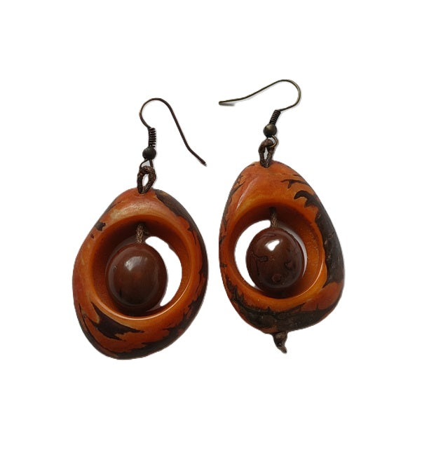Tagua Seed Earrings