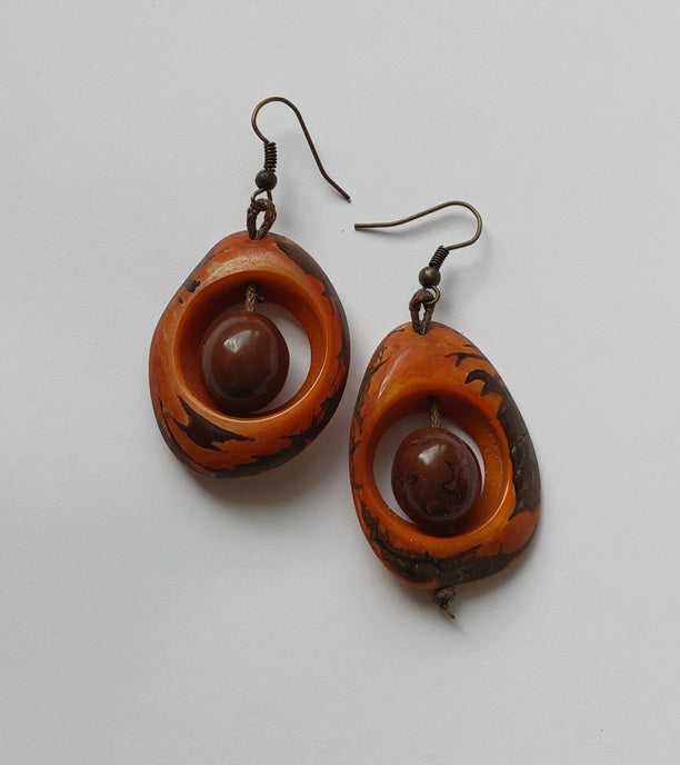 Tagua Seed Earrings