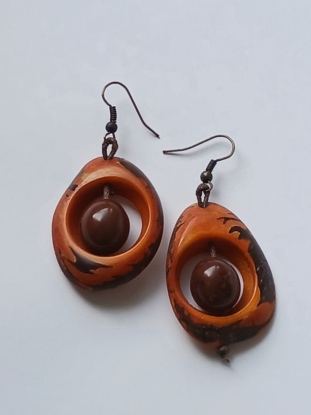 Tagua Seed Earrings