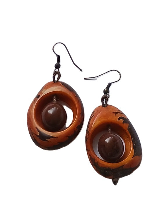 Tagua Seed Earrings