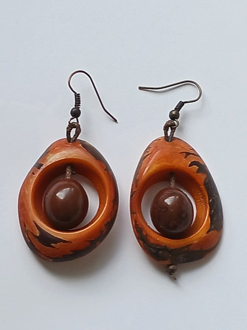 Tagua Seed Earrings