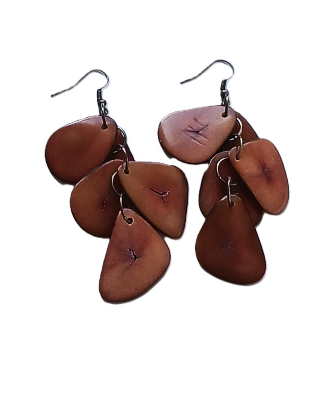 Tagua Seed Earrings