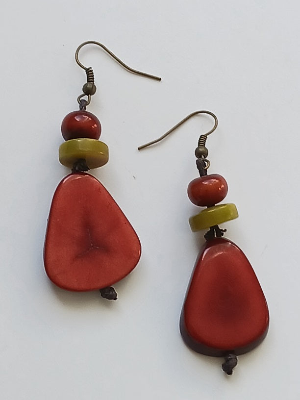 Tagua Seed Earrings