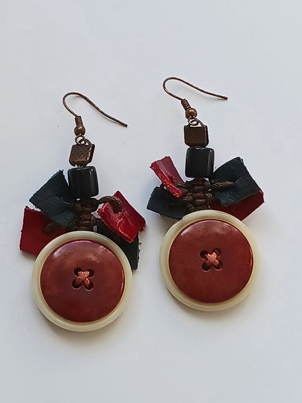Boucles d'oreille en graine de Tagua