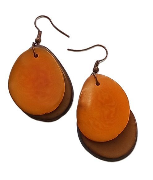 Boucles d'oreille en graine de Tagua