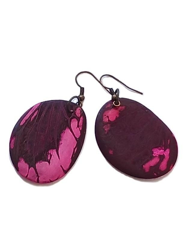Boucles d'oreille en graine de Tagua