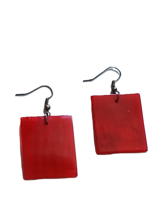 Boucles d'oreilles en corne de zébu de Madagascar