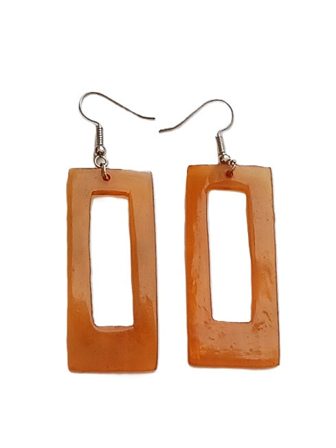 Boucles d'oreilles en corne de zébu de Madagascar