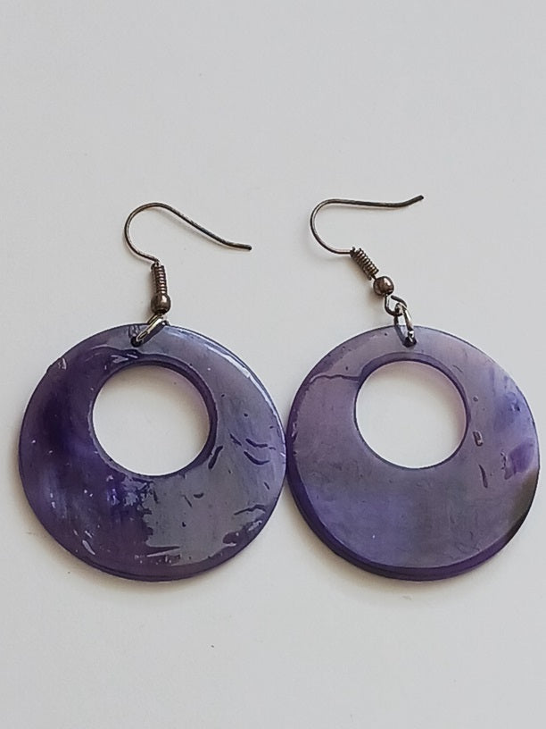 Boucles d'oreilles en corne de zébu de Madagascar