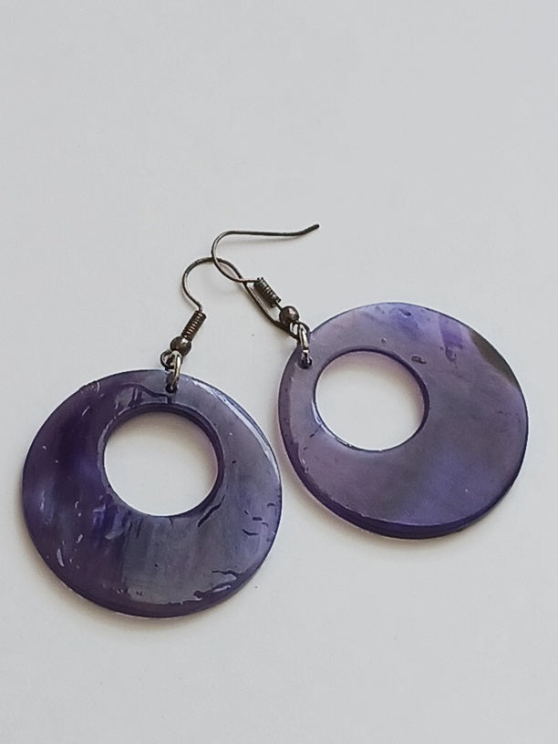 Boucles d'oreilles en corne de zébu de Madagascar