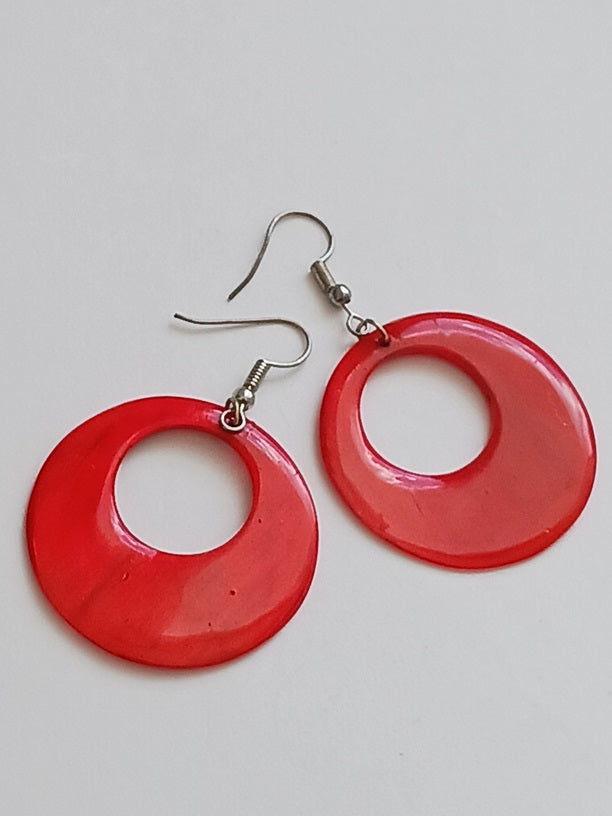 Boucles d'oreilles en corne de zébu de Madagascar