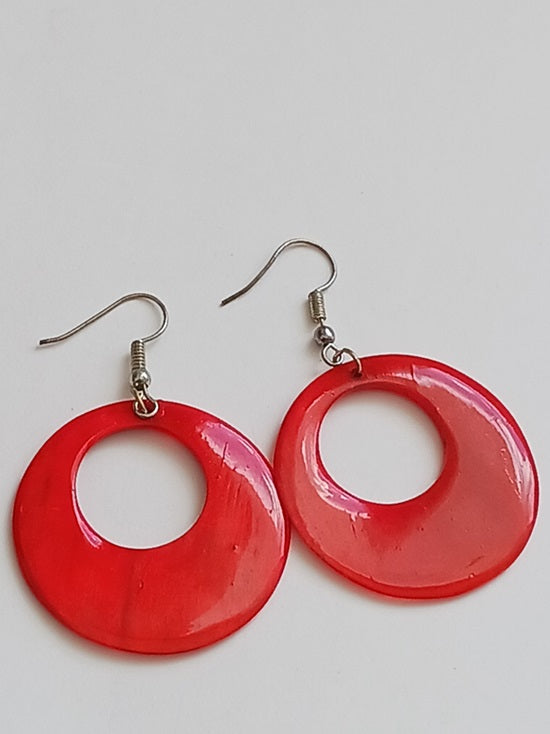 Boucles d'oreilles en corne de zébu de Madagascar