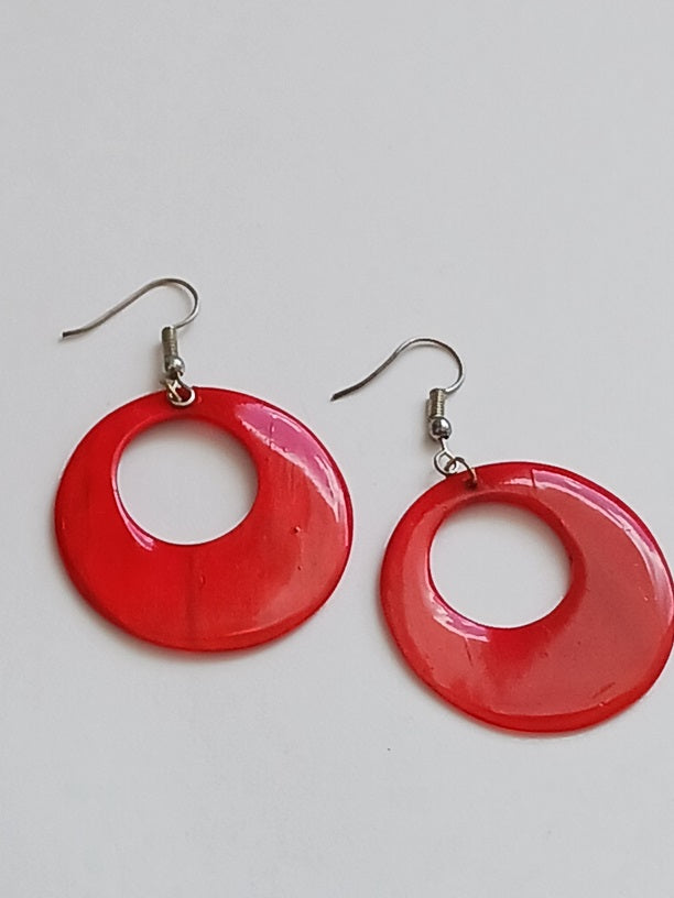 Boucles d'oreilles en corne de zébu de Madagascar