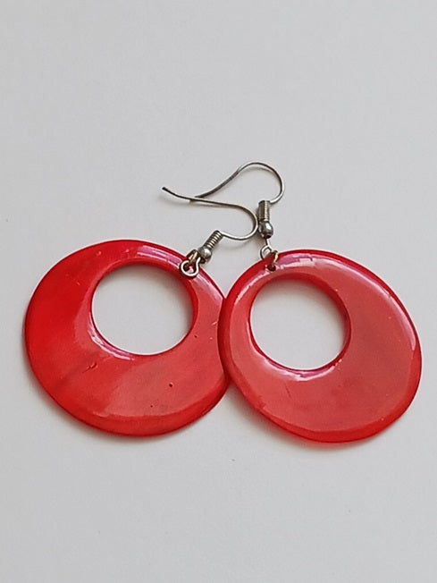Boucles d'oreilles en corne de zébu de Madagascar