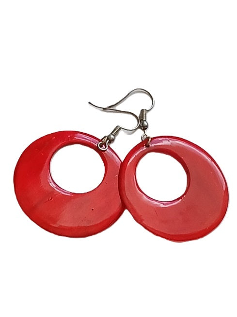 Boucles d'oreilles en corne de zébu de Madagascar