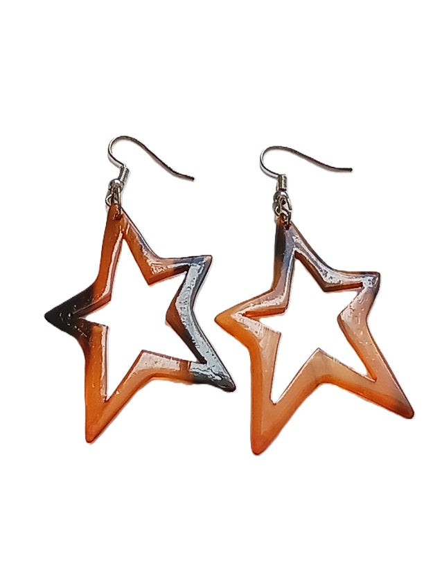 Boucles d'oreilles en corne de zébu de Madagascar