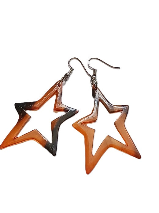 Boucles d'oreilles en corne de zébu de Madagascar