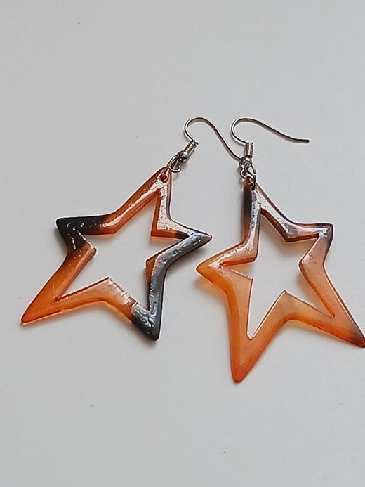 Boucles d'oreilles en corne de zébu de Madagascar