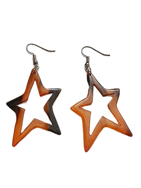 Boucles d'oreilles en corne de zébu de Madagascar