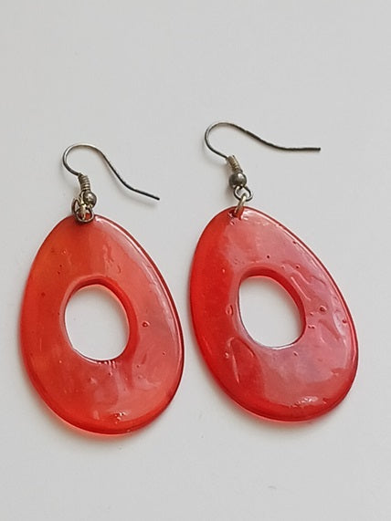 Boucles d'oreilles en corne de zébu de Madagascar