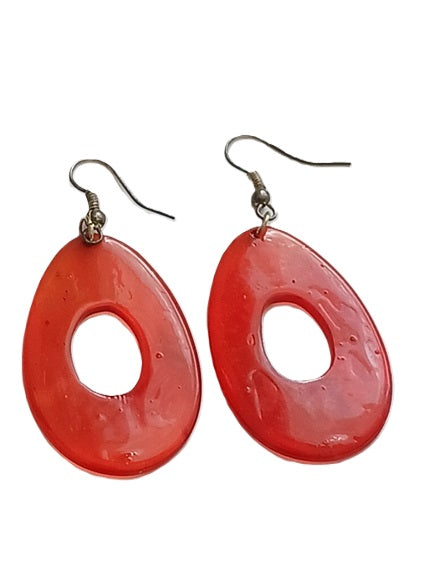 Boucles d'oreilles en corne de zébu de Madagascar