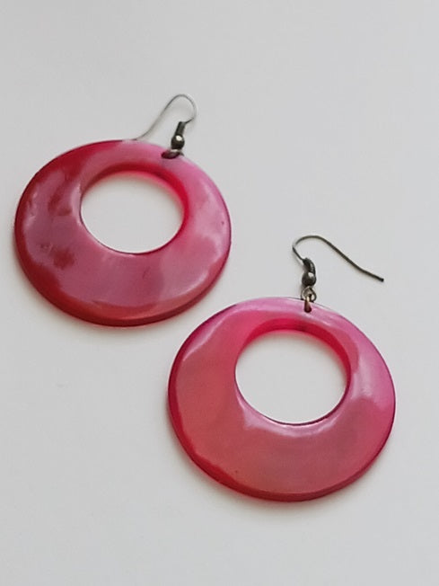 Boucles d'oreilles en corne de zébu de Madagascar