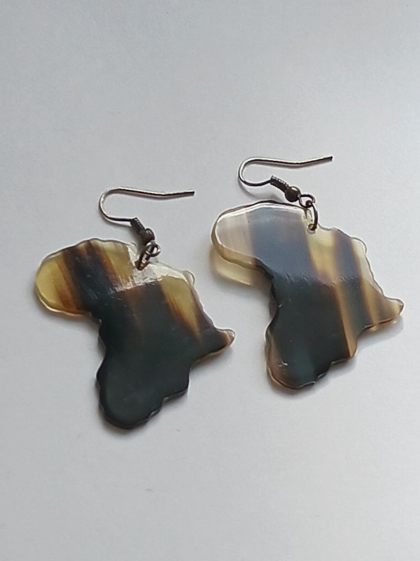 Boucles d'oreilles en corne de zébu de Madagascar
