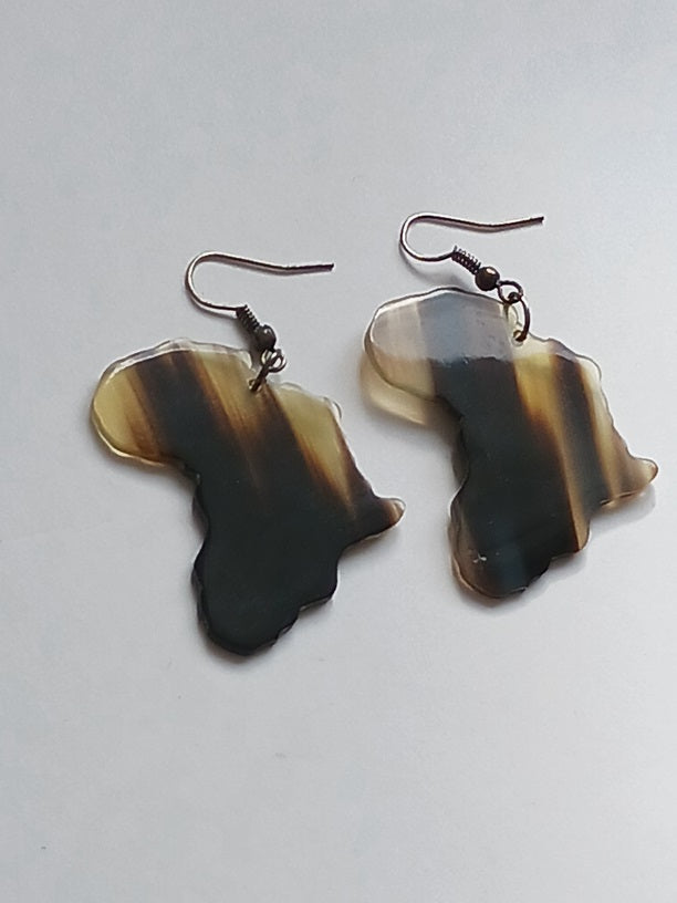 Boucles d'oreilles en corne de zébu de Madagascar