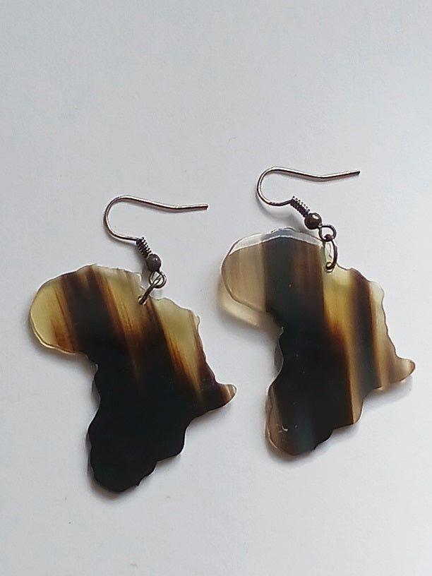 Boucles d'oreilles en corne de zébu de Madagascar