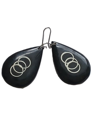 Boucles d'oreilles en corne de zébu de Madagascar