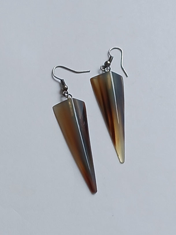 Boucles d'oreilles en corne de zébu de Madagascar
