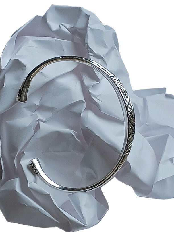 Bracelet touareg en argent ciselé