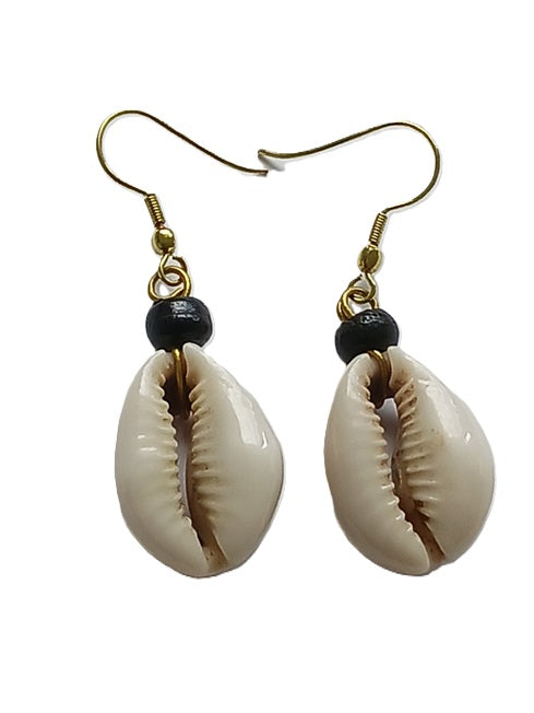 Boucles d'oreilles en cauris