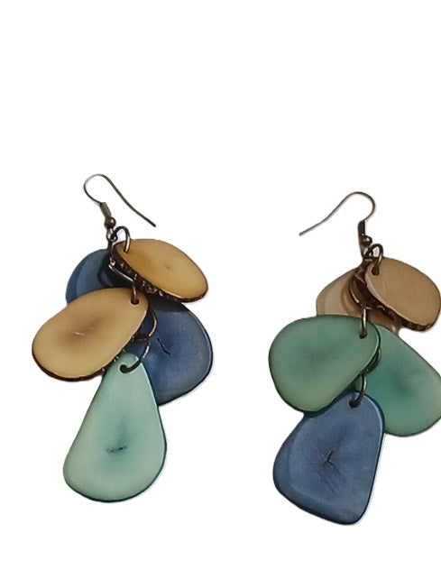 Boucles d'oreille en graine de Tagua