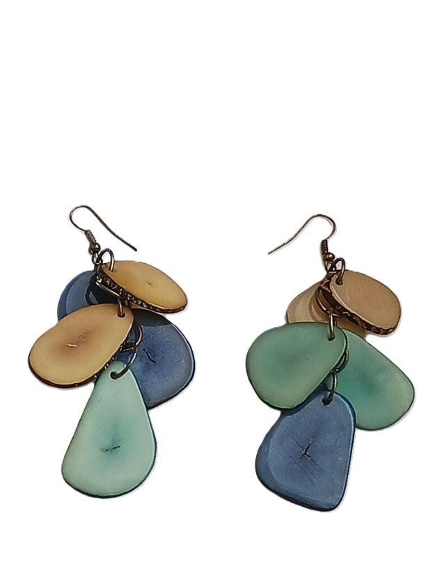Boucles d'oreille en graine de Tagua