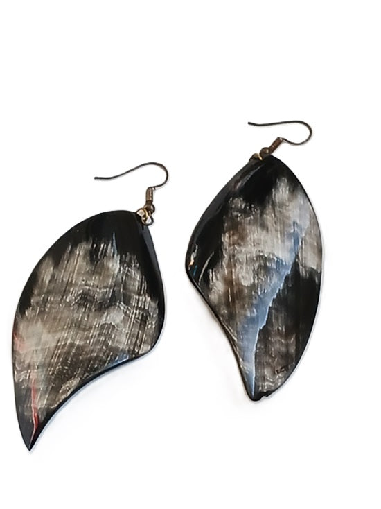Boucles d'oreilles en corne