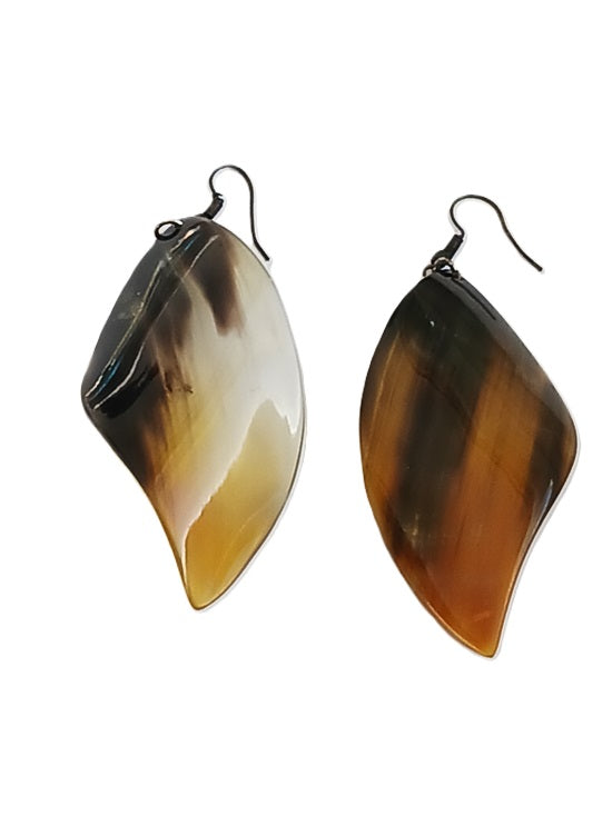 Boucles d'oreilles en corne