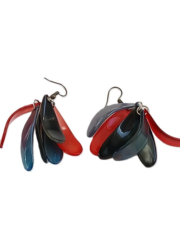 Boucles d'oreilles en corne