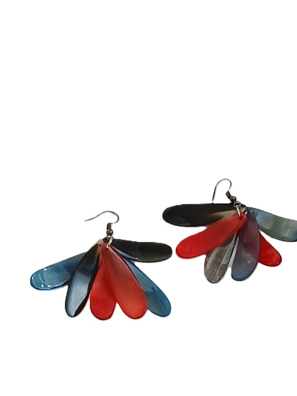 Boucles d'oreilles en corne