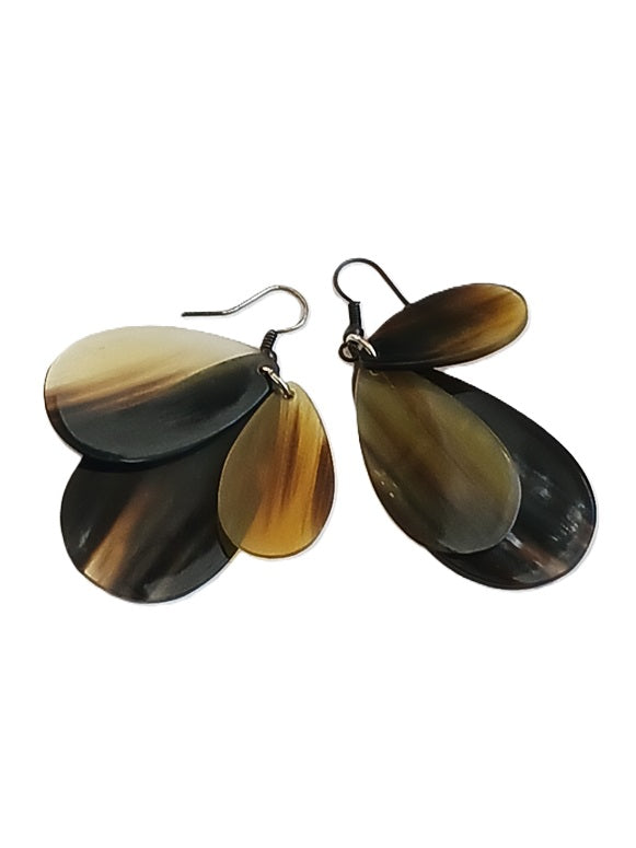 Boucles d'oreilles en corne